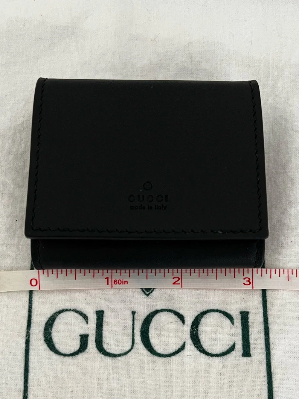 Gucci Blooms Black Leather Green Floral Jewelry AirPod Coin Case BNWB Shop Card